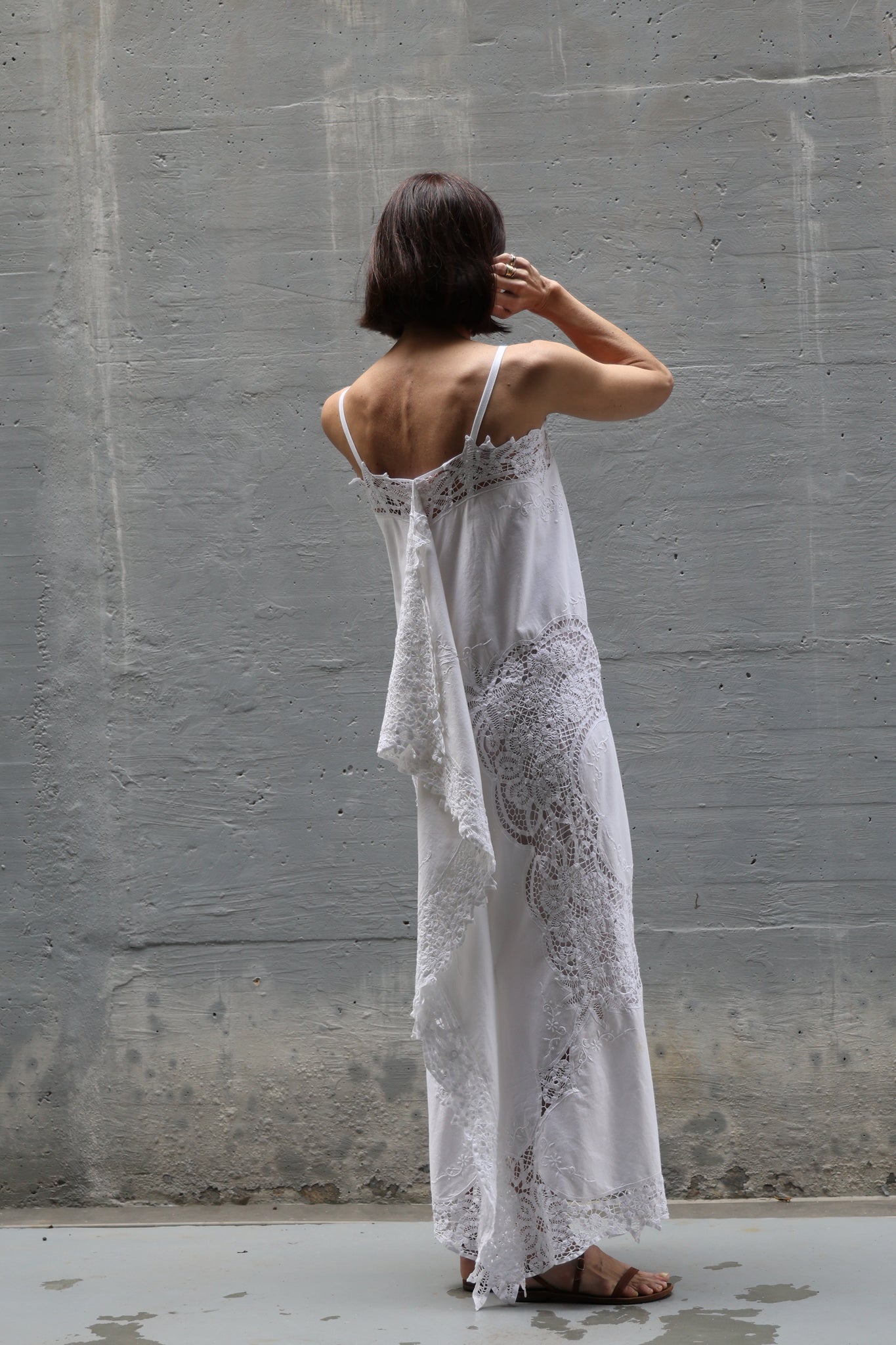 embroidery midi dress