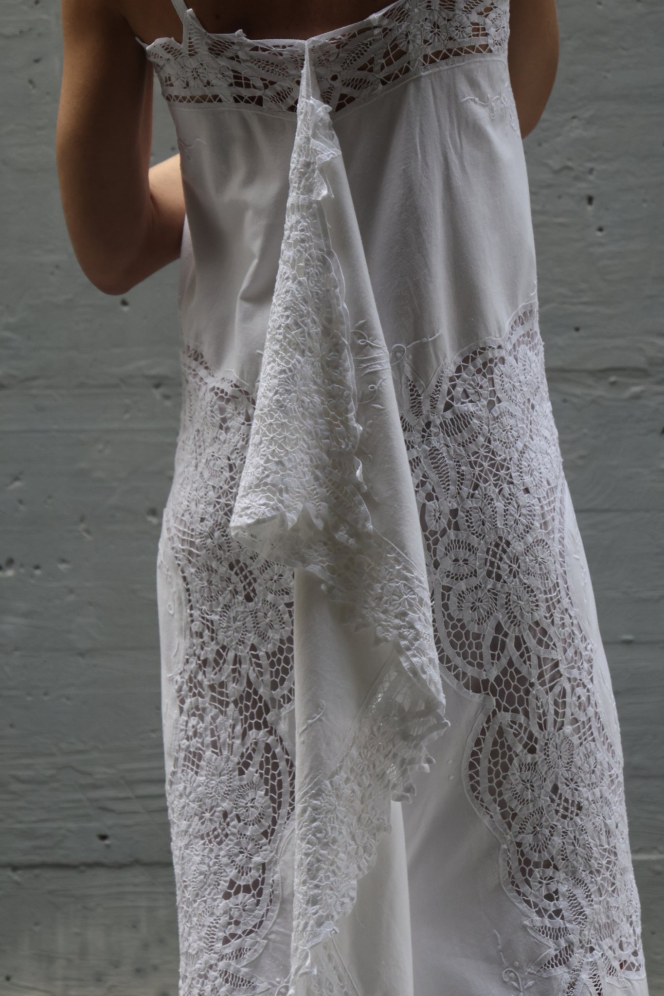 embroidery midi dress