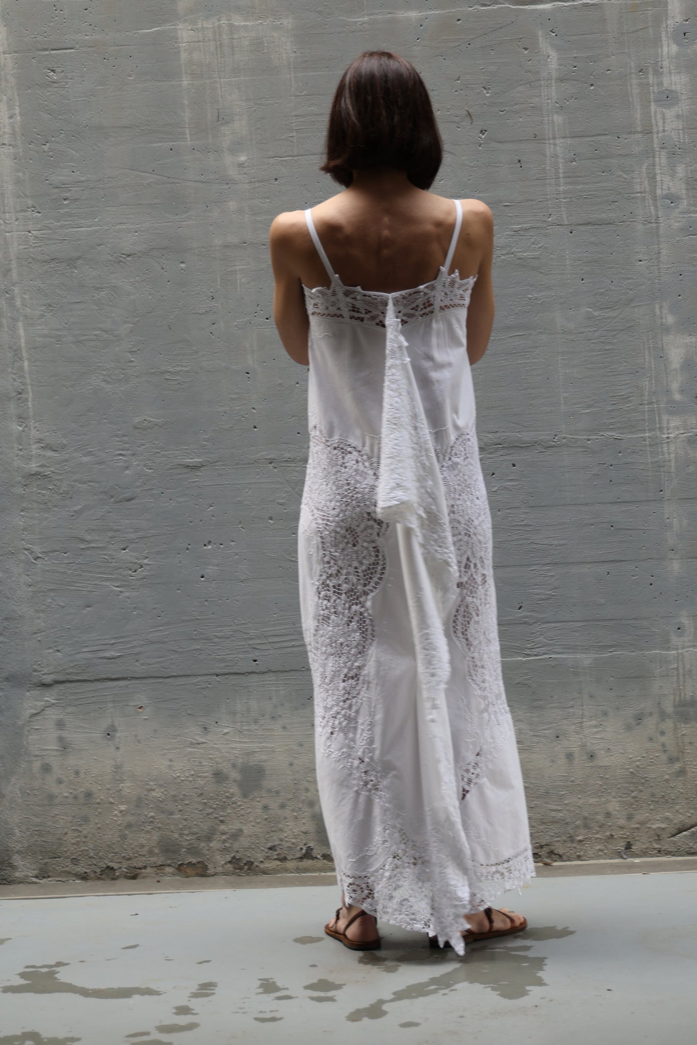 embroidery midi dress