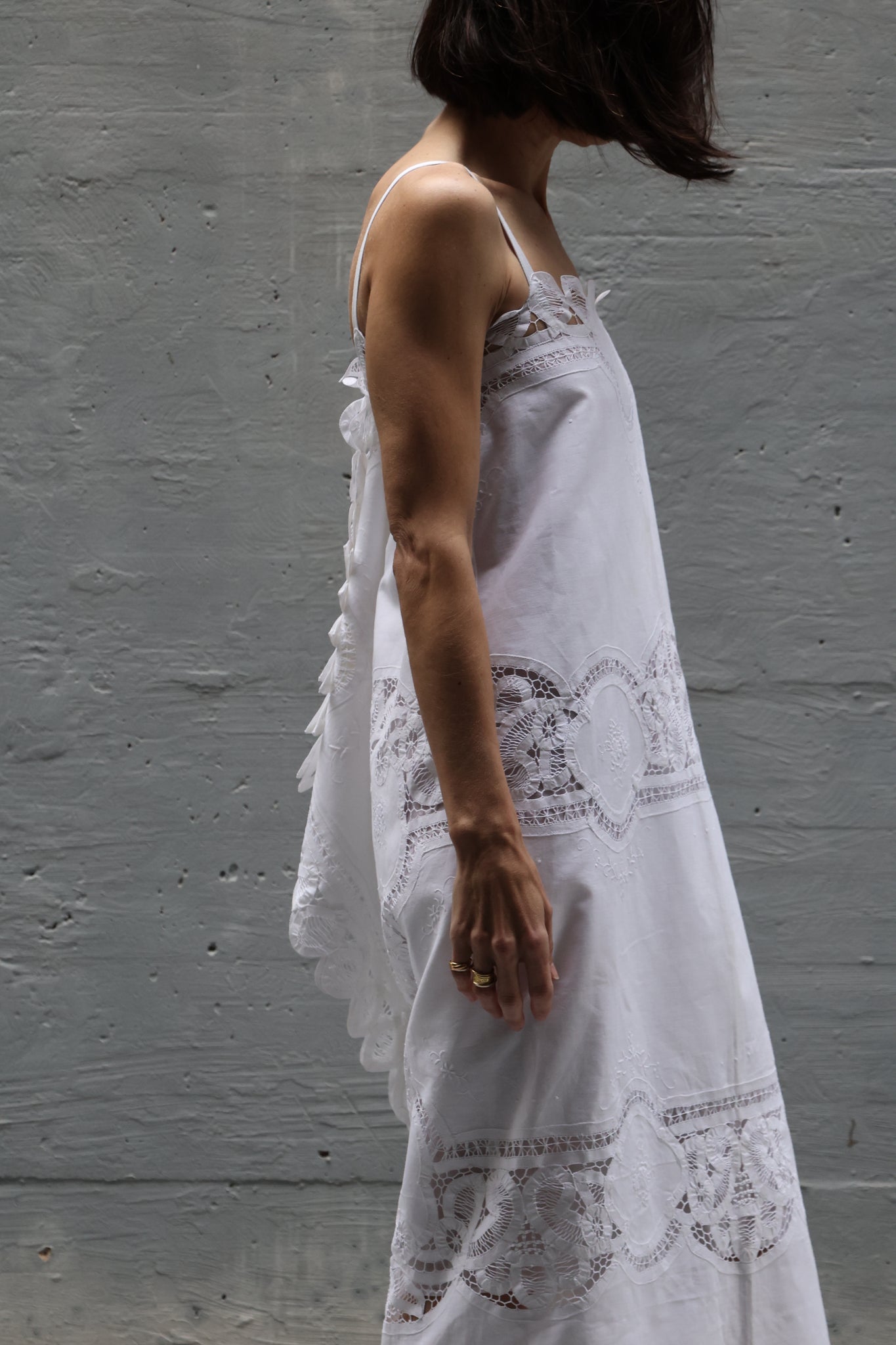 embroidery midi dress