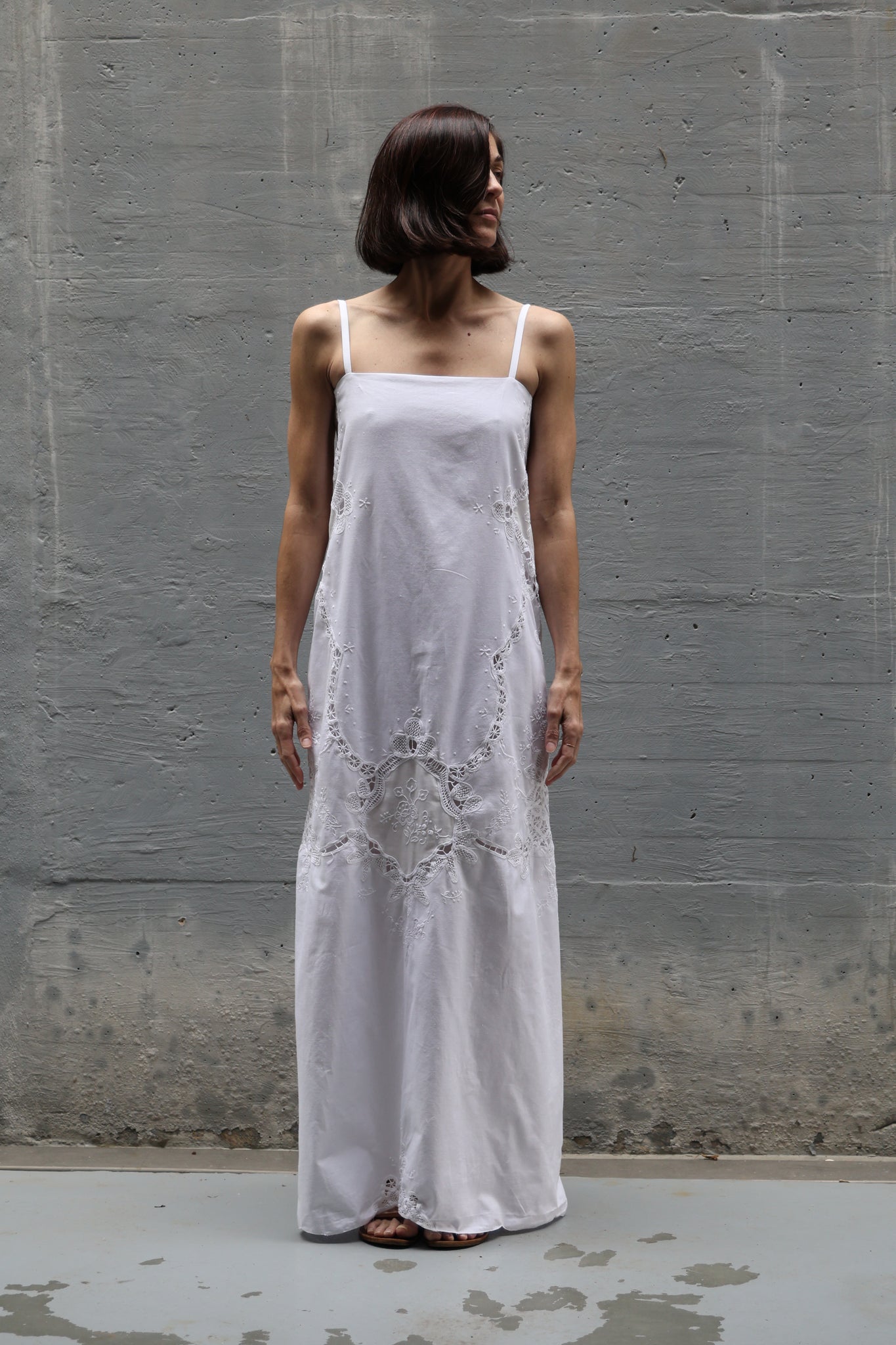 embroidery long dress