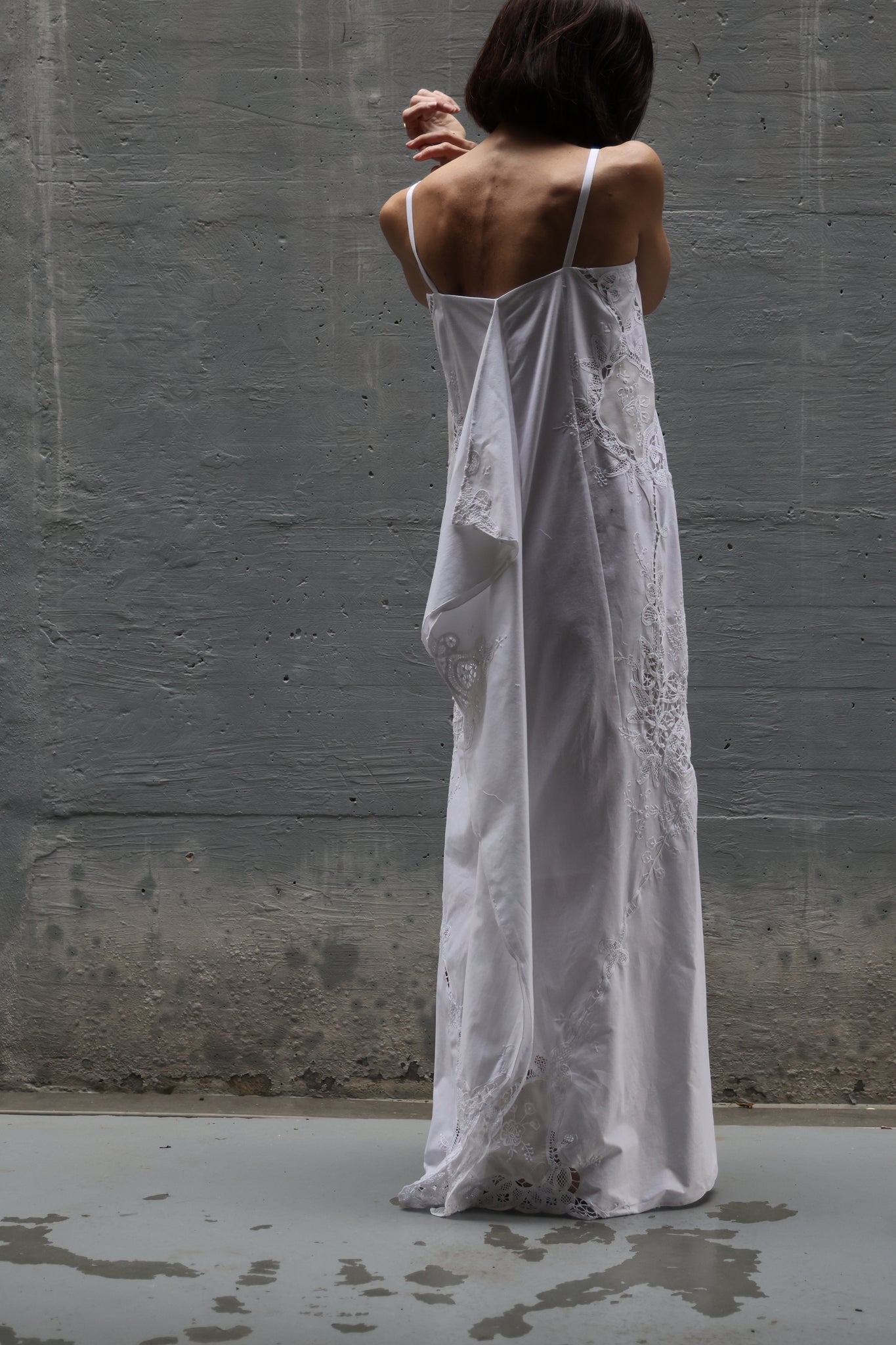 embroidery long dress