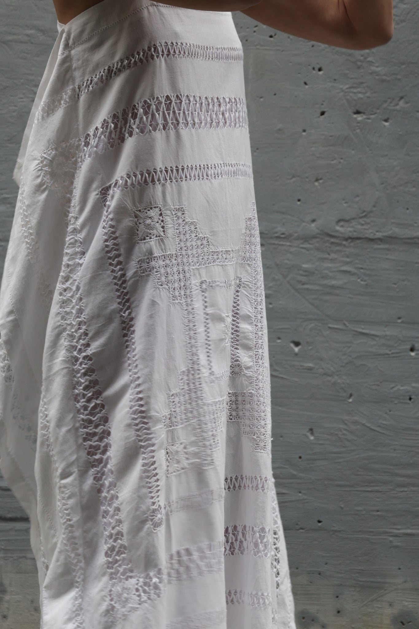 embroidery midi dress