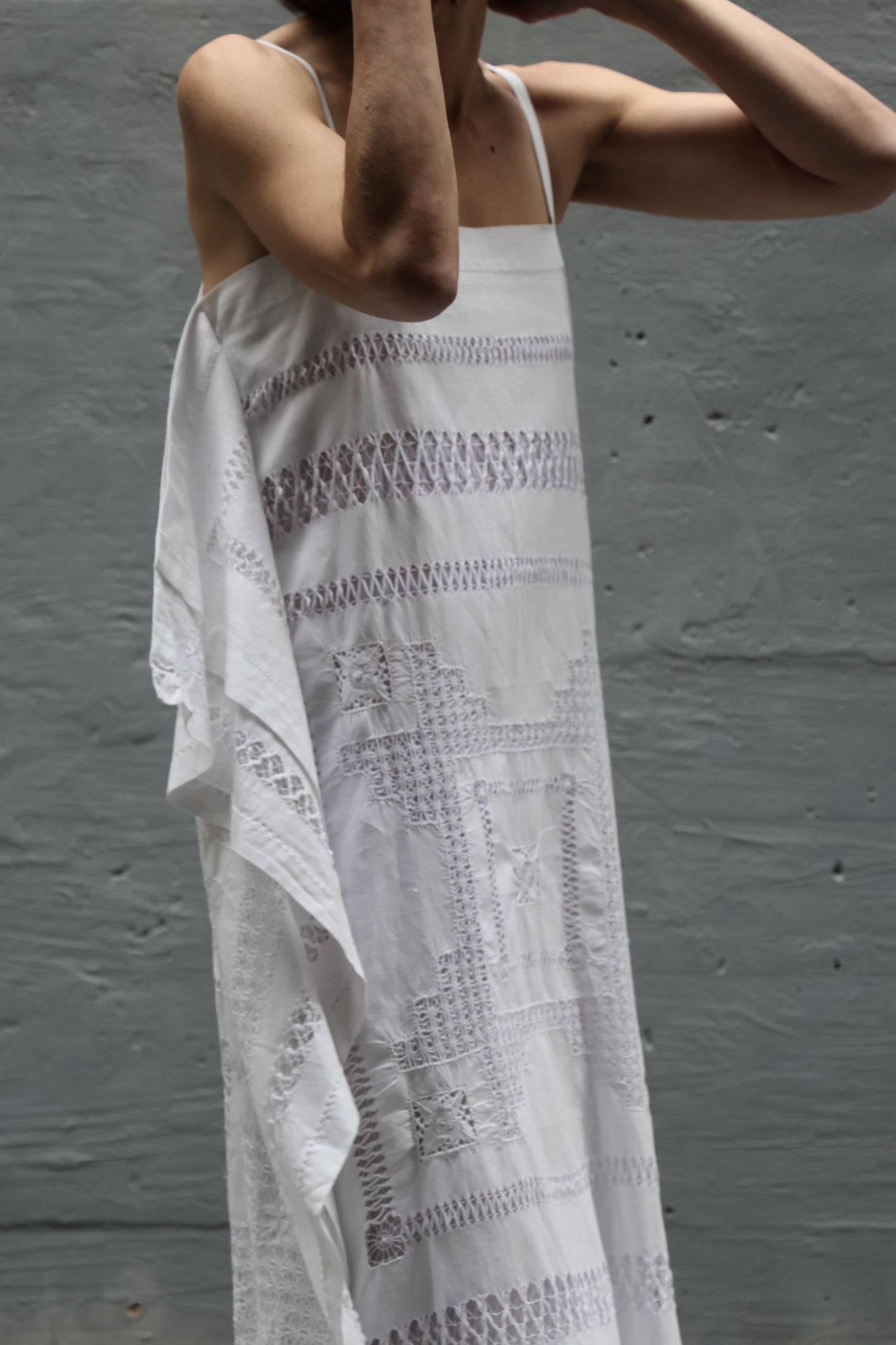 embroidery midi dress