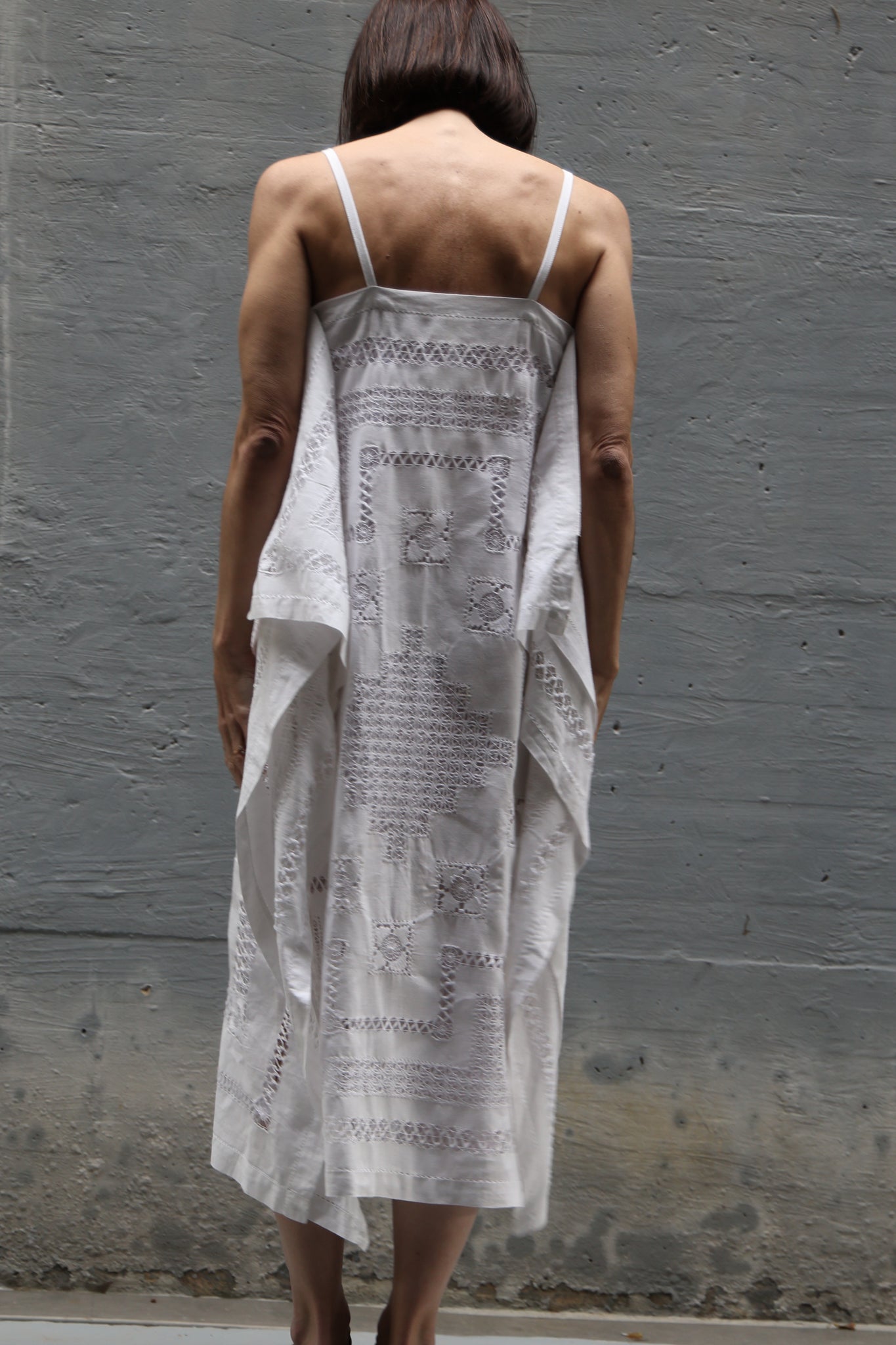 embroidery midi dress