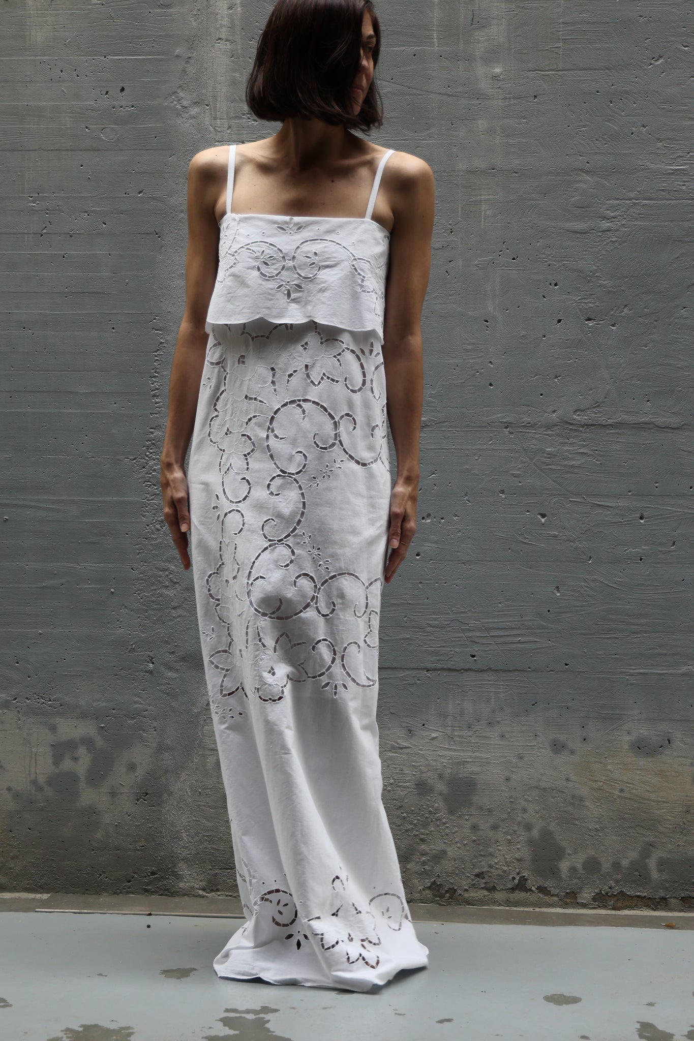 embroidery long dress