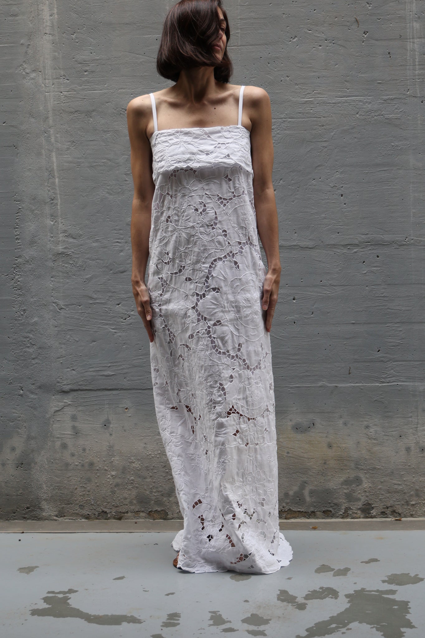 embroidery long dress
