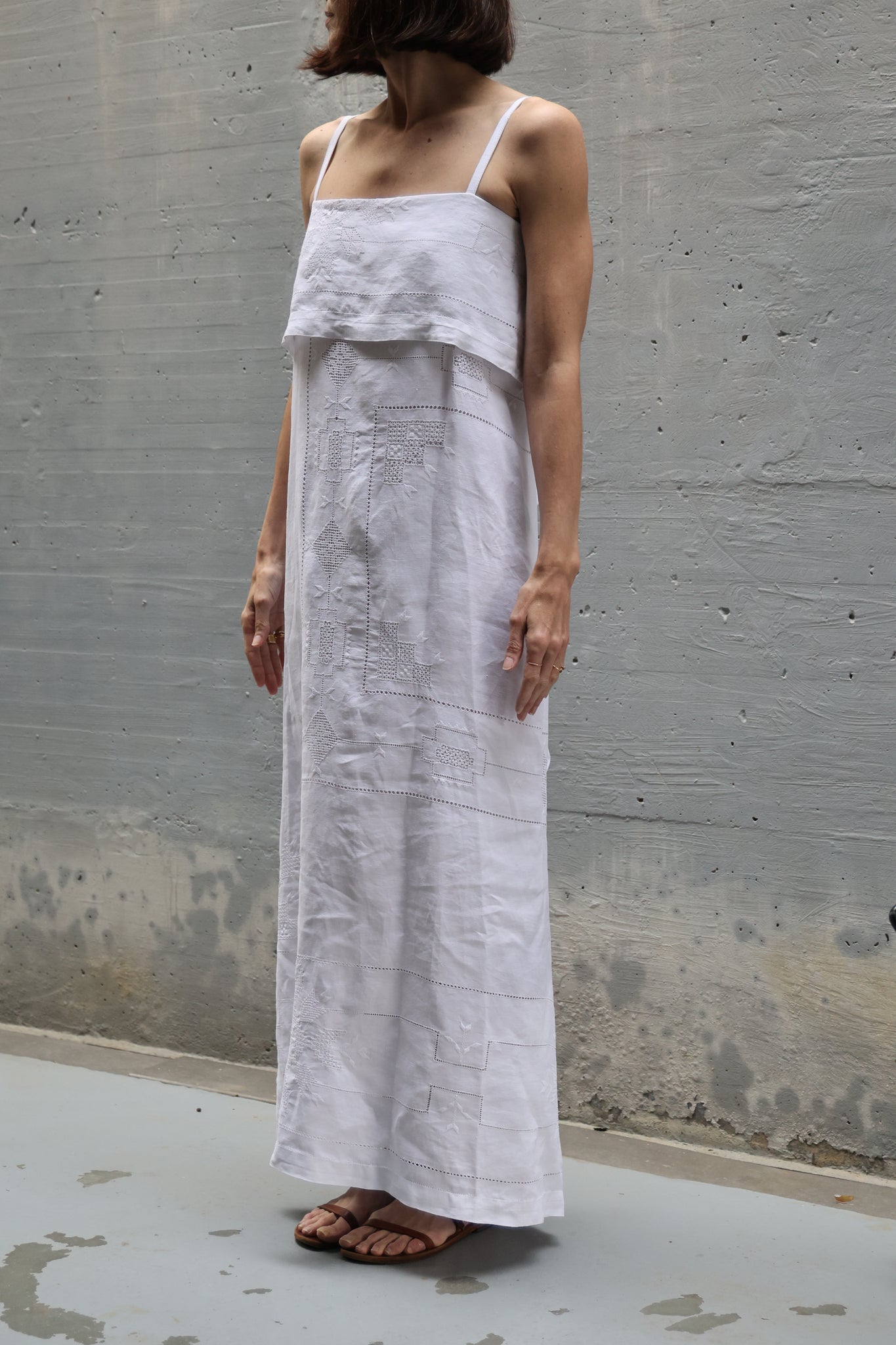 embroidery long dress