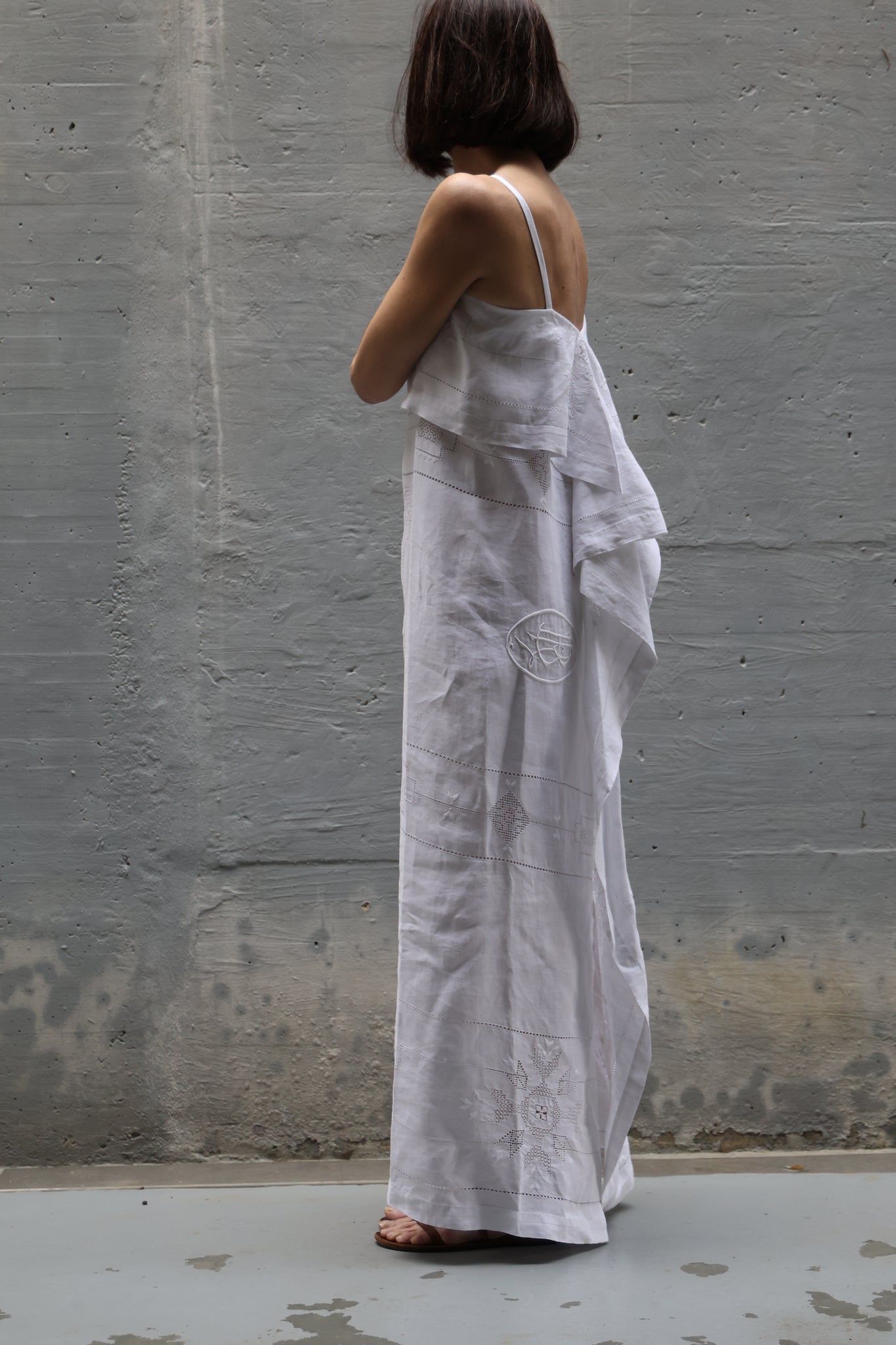 embroidery long dress