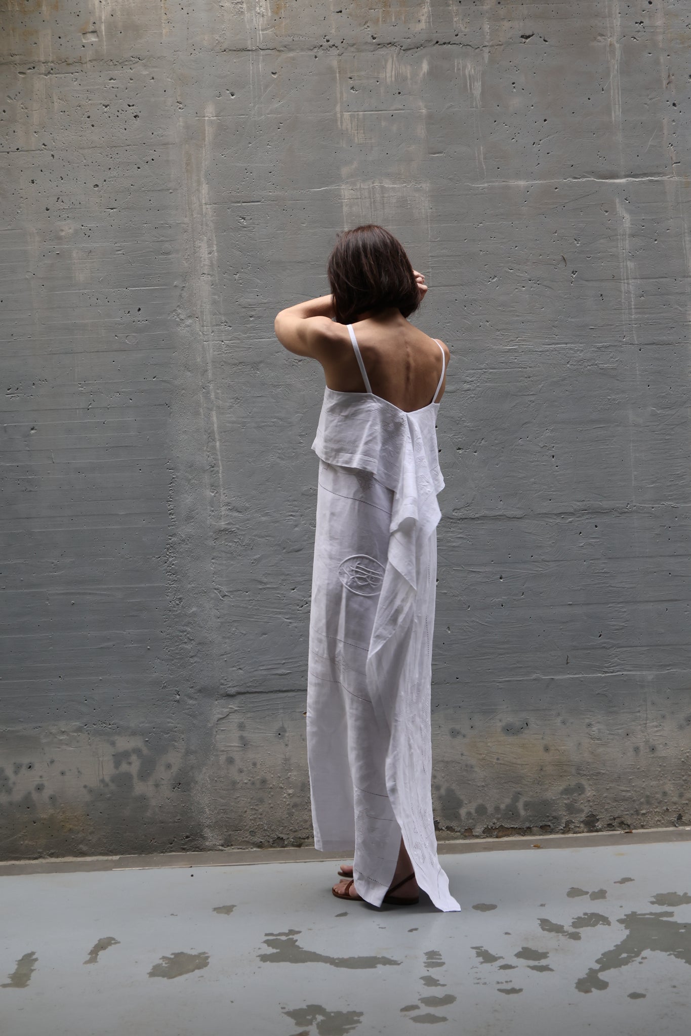 embroidery long dress