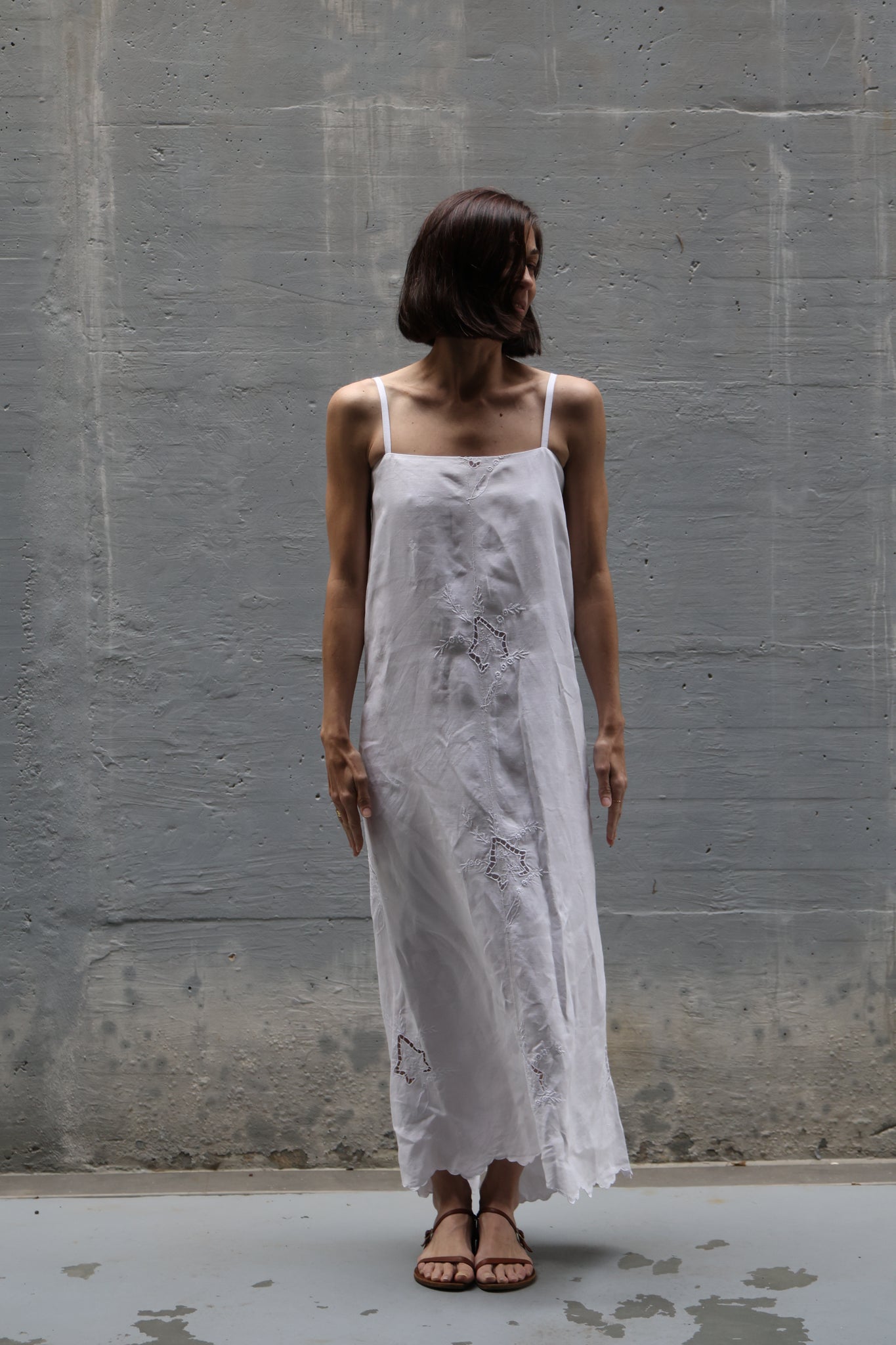 embroidery long dress