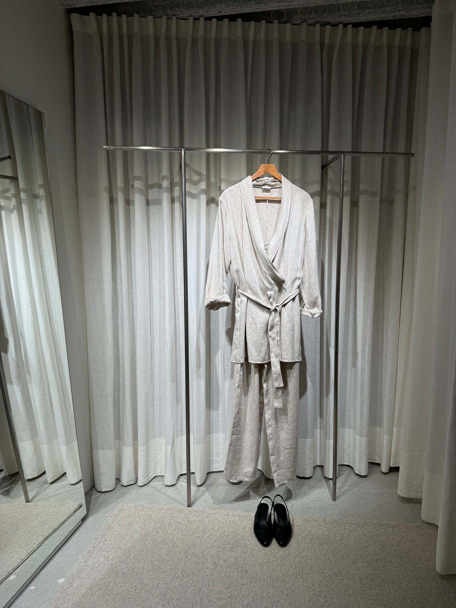 natural linen trousers
