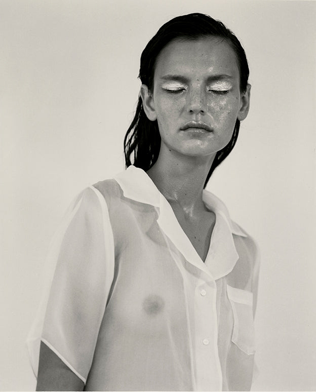 short sleeve organza sheer shirt