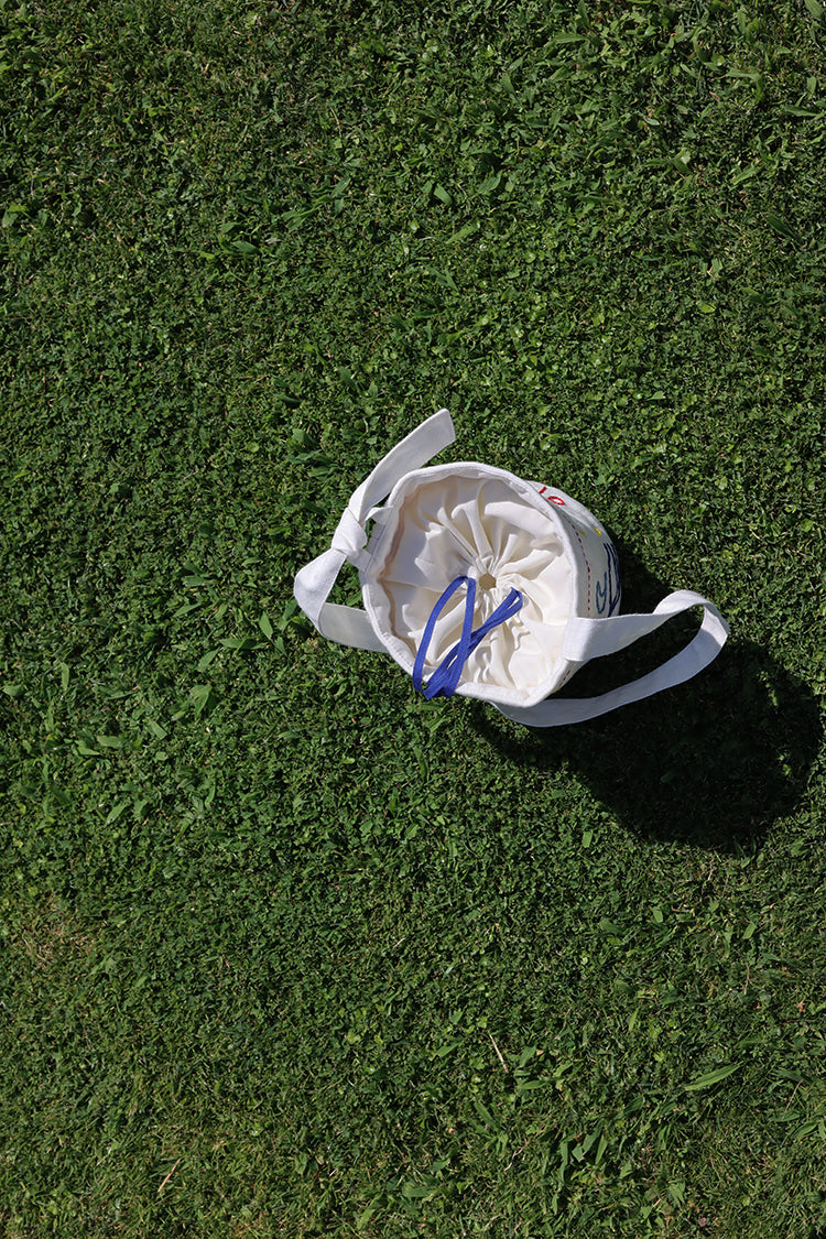 hand embroidery bucket bag - noche estrellada