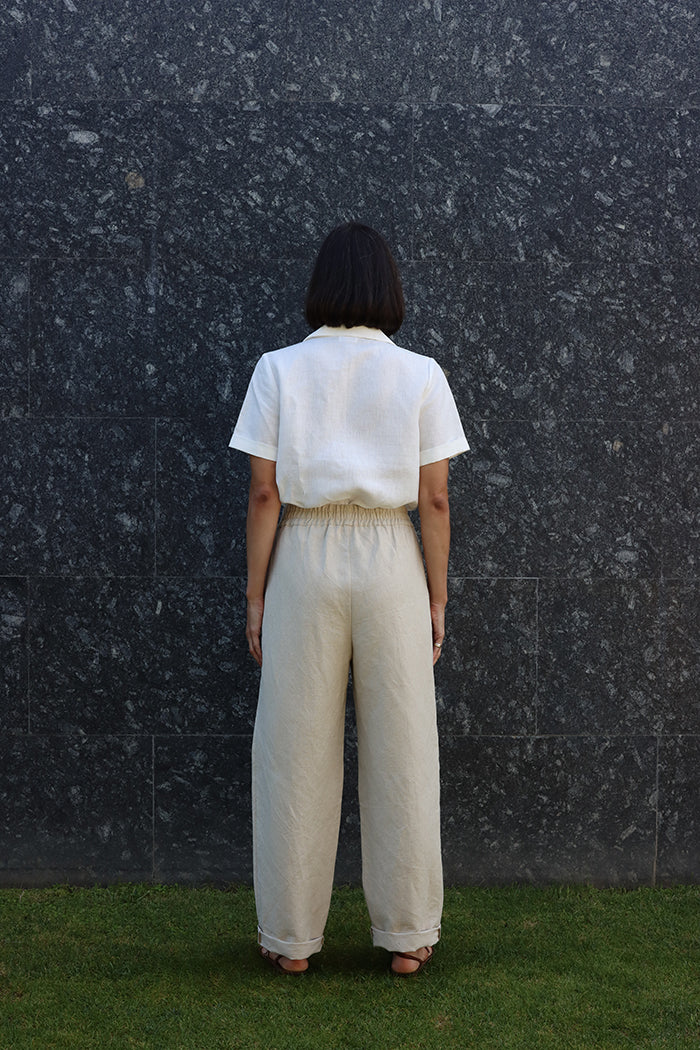 natural linen trousers