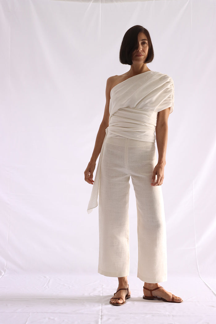 wrap linen top