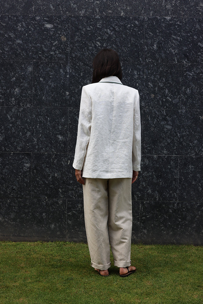 light linen jacket special trimming