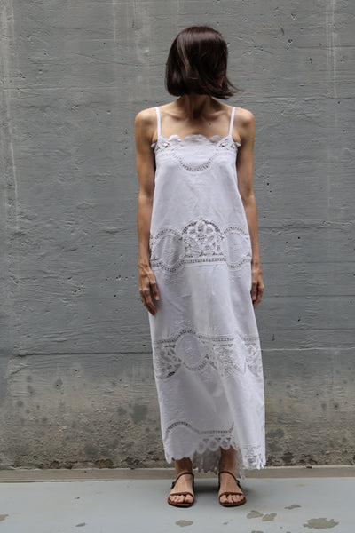 embroidery midi dress