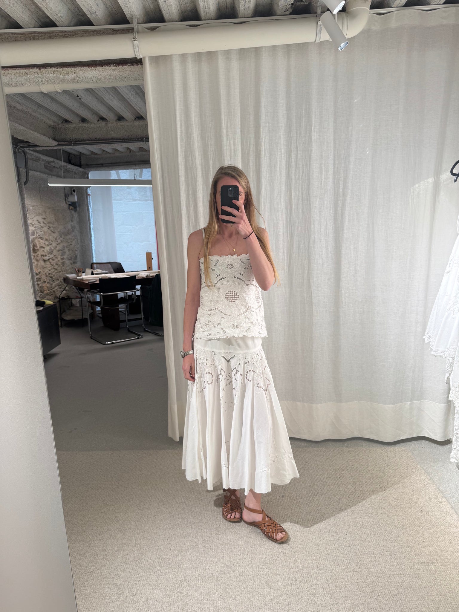 richelieu lace skirt