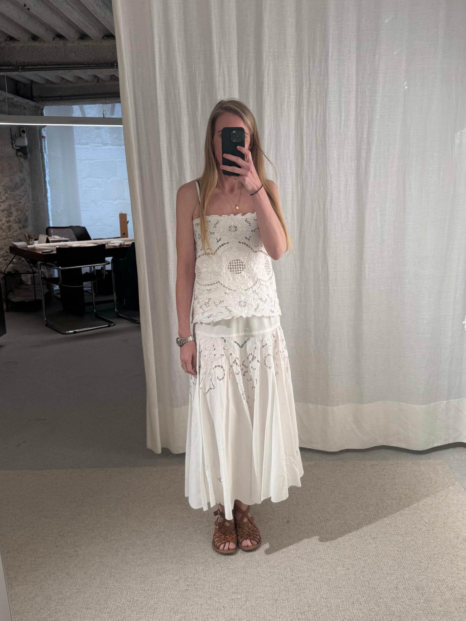 richelieu lace skirt