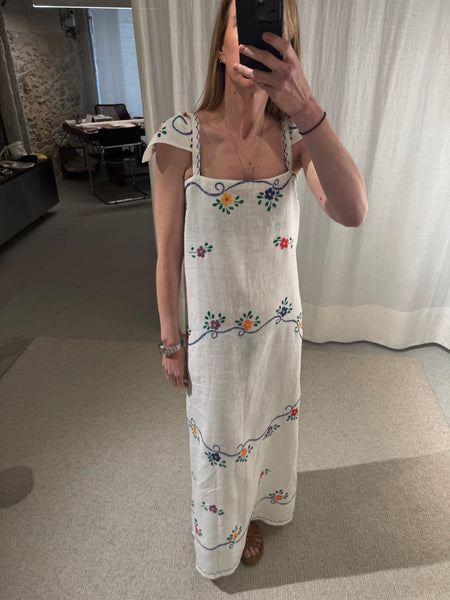 hand embroidered floral dress