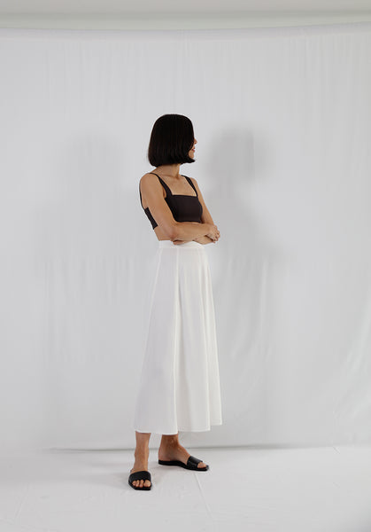 high waisted midi skirt