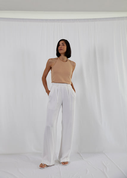 halter neck knit top