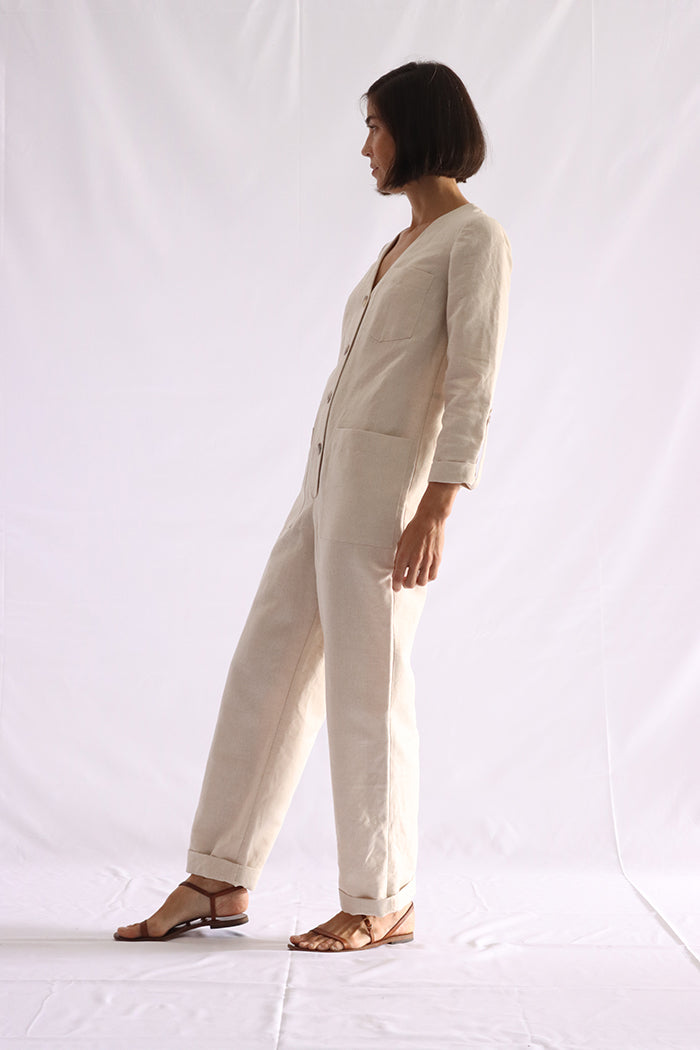 cotton linen jumpsuit