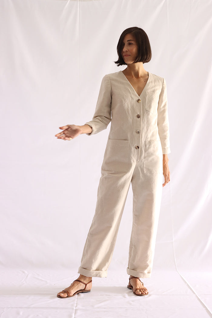 cotton linen jumpsuit