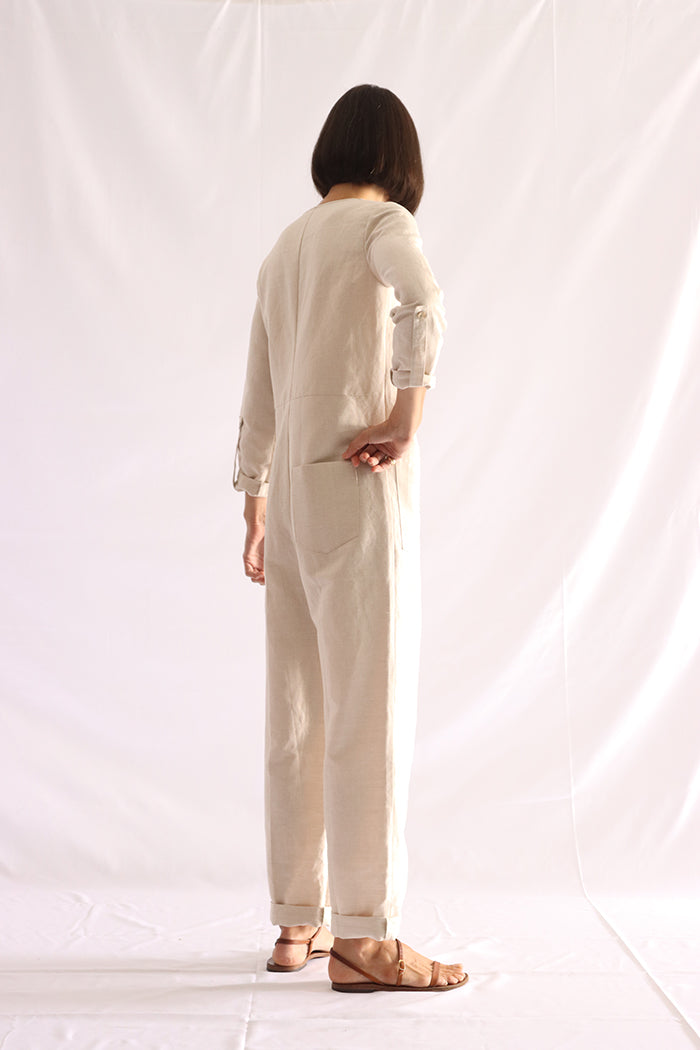 cotton linen jumpsuit