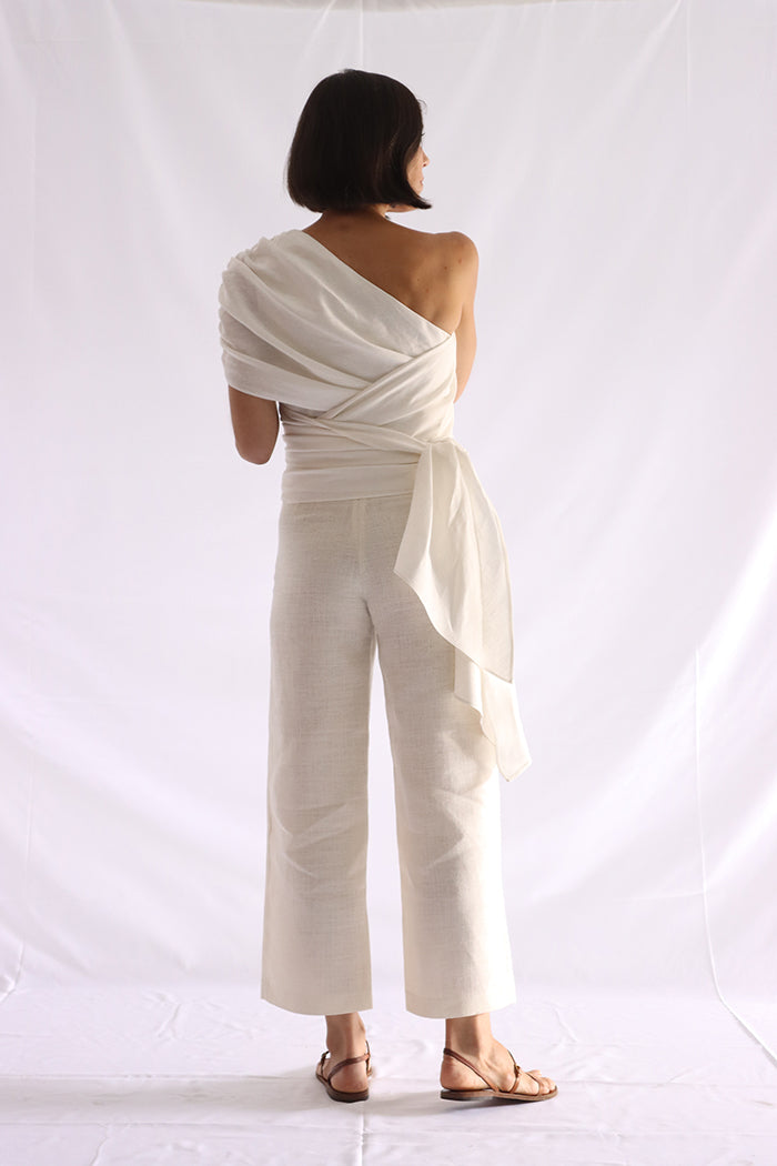 wrap linen top