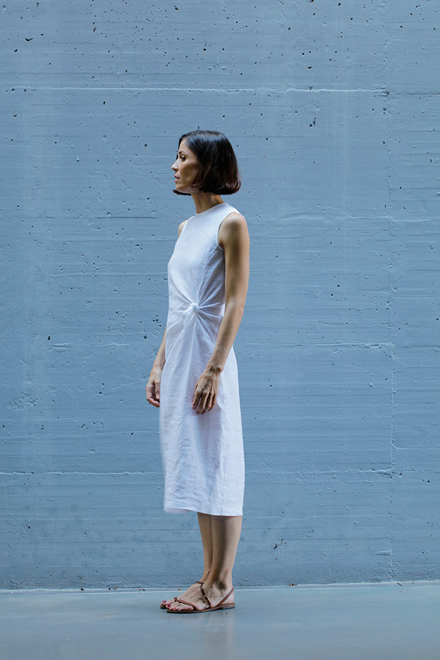 linen knot dress
